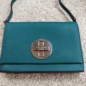 Kate Spade Green Crossbody Bag with Gold Hardware
